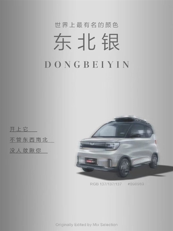 五菱再現鬼才營銷 宏光MINI EV GB配色揭曉：含“渣渣灰”