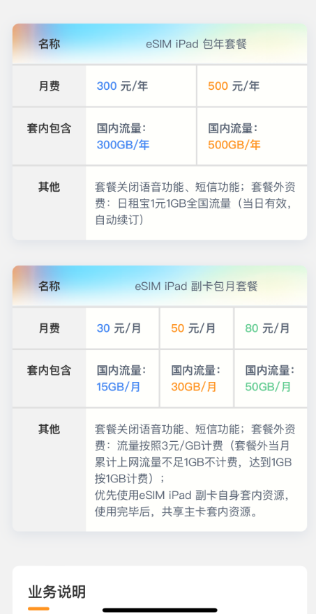 国行首款eSIM iPad发布！中国联通上网套餐来了：最高500元包年 500GB流量