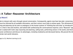 谷歌DeepMind新框架：Talker-Reasoner AI具备双思维模式