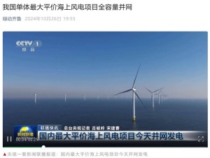 山東迎來海上風電新里程碑：單體最大平價項目全容量并網！