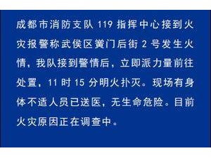 四川成都武侯區(qū)發(fā)生火災(zāi) 已有超20人送醫(yī)