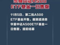 再现“日光基”！华夏中证A500ETF基金一日售罄