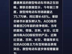 从寒冬到回暖，A00级纯电动车销量飙升48%