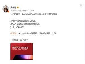 Redmi领跑2K屏市场：过去3年出货量占中国市场高达70%！