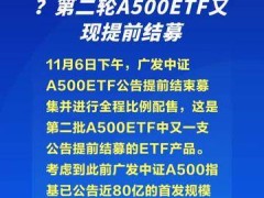 提前“锁定”百亿规模？第二轮A500ETF又现提前结募