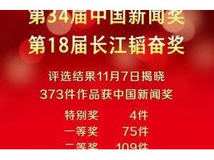 第34屆中國新聞獎、第18屆長江韜奮獎評選結果揭曉