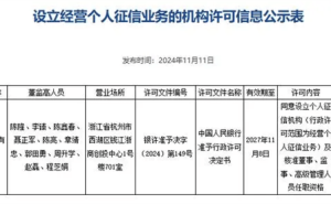 央行新批：蚂蚁集团持股公司获国内第三张个人征信牌照！