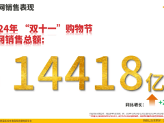 2024双11全网销售额破1.44万亿，天猫领跑综合电商平台