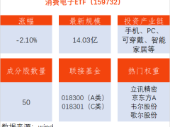 AI赋能下消费电子板块分化，ETF回调跌超2%，和而泰涨停成亮点