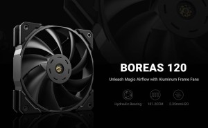 酷凛新品BOREAS 120风扇亮相：铝框设计，超小叶框间隙，稳定性升级！