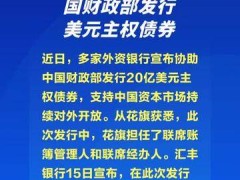 多家外资银行协助中国财政部发行美元主权债券