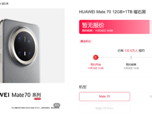 华为Mate70系列预约火爆，Mate 70 Pro成“香饽饽”，年前货紧俏？