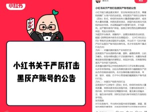 小红书重拳出击，史上最严治理黑灰产账号行动启动