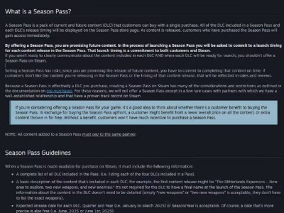 Steam季票新规：厂商需明确DLC发布时间，延期超三月需退款