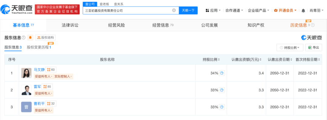 三亚初嘉投资业务范围图示