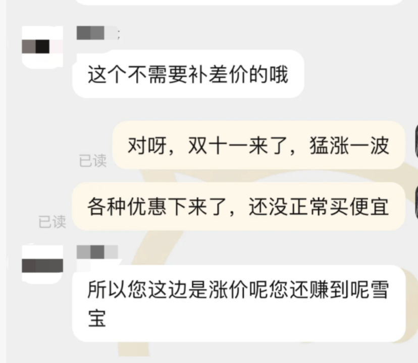 消费者讨论双十一优惠