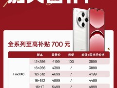 OPPO Find X8 系列享國補福利，最高立減700元，3599元起售！