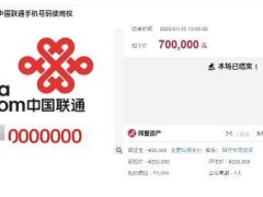 天价手机号！天津滨海法院拍出70万“0000000”号码