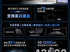 雷柏MT760NL星閃鼠標發布：續航220小時，支持跨屏功能！