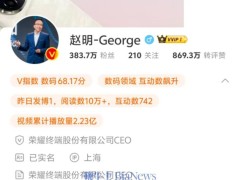 榮耀CEO趙明離職傳聞四起，官方辟謠：休假中，身份未變