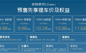 吉利银河L6 EM-i预售开启，雷神电混系统加持，续航超2000km仅8.98万起