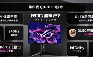 华硕27英寸4K 240Hz QD-OLED显示器PG27UCDM，春节后震撼上市！