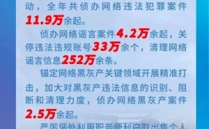 2024年公安机关严打网络谣言，侦办案件4.2万起，关停违规账号33万