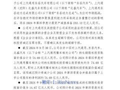 上汽集團2024年凈利潤大跳水，預計僅15至19億元，市場挑戰嚴峻