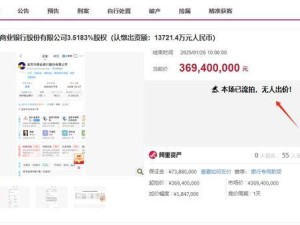 宜宾银行3.52%股权法拍遇冷，超千次围观为何无人出手？