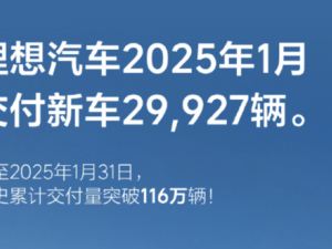 新勢力車企1月交付比拼：小鵬領漲，理想、小米成績如何？