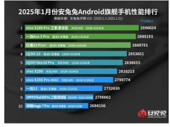 2025年1月安卓旗艦性能爭霸，vivo X200 Pro衛星版登頂冠軍！