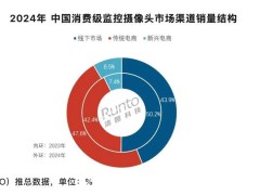 2024年中国消费级监控摄像头销量微增，线上市场首次过半