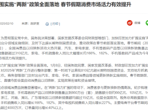 春節“新年貨”熱潮！汽車家電手機等以舊換新銷售額超310億