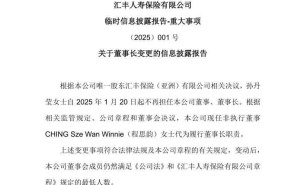 汇丰人寿高层变动：孙丹莹卸任董事及董事长，新任副行长资格已核准