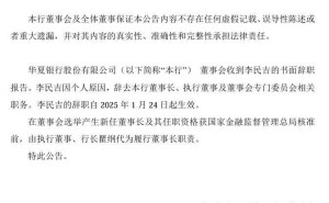 华夏银行董事长李民吉近8年任期未满突然辞职，背后原因成谜