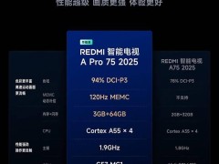 小米REDMI智能电视A Pro 2025节能版上市，43-75英寸售价1399-3299元