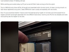 AMD銳龍7 9800X3D處理器搭配華擎主板看視頻時(shí)竟燒毀？