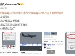 榮耀回應飛機變鯤鵬事件：算法無法復現，法務介入