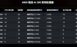 AMD锐龙AI 300处理器国行新增“H”系列，专为中国市场打造