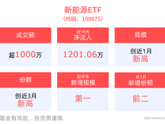 新能源政策利好频出，ETF(159875)盘中成交额破千万，估值低位迎布局良机？