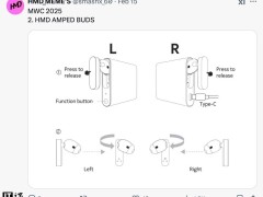 HMD Global 首款耳機 Ampd Buds 亮相MWC 2025，可吸附手機反向充電