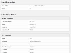 苹果iPhone 16e跑分曝光：搭载8GB内存，预装iOS 18系统