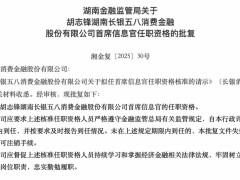 长银五八消金首席信息官任职资格获批，胡志锋上任能否扭转业绩下滑？