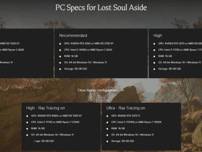 《失落之魂》PC配置需求揭晓：i5-10400+GTX1060起步，5月30日Steam发售