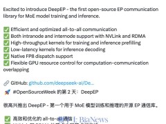 DeepSeek再出大招！開源EP通信庫DeepEP，MoE模型訓(xùn)練推理新利器