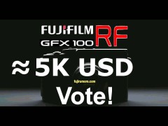 富士GFX100RF旁軸中畫(huà)幅相機(jī)將發(fā)布，定價(jià)5000美元引關(guān)注