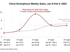 國補(bǔ)助力！中國智能手機(jī)市場(chǎng)1月銷量猛增，逼近2900萬部大關(guān)