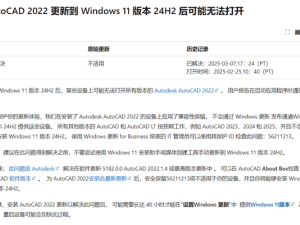 AutoCAD 2022用戶福音！微軟已解除Win11 24H2升級限制