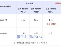 硅基流動DeepSeek-R1&V3批量推理上線，R1價格大幅優惠75%