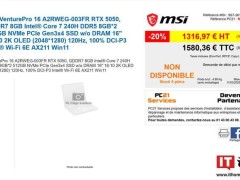 微星RTX 5050商务创意本亮相法国：8GB GDDR7显存配置引关注